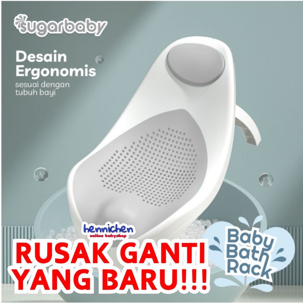 Sugar Baby Bath Rack/ Alas Mandi Bayi / Baby Bather / Alas Bak Mandi Bayi / Dudukan Bak Mandi Bayi