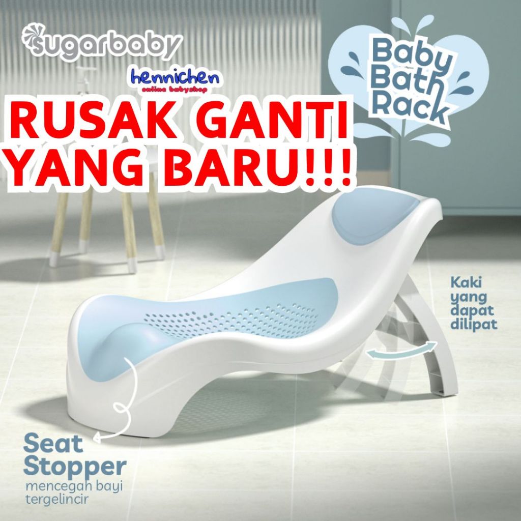 Sugar Baby Bath Rack/ Alas Mandi Bayi / Baby Bather / Alas Bak Mandi Bayi / Dudukan Bak Mandi Bayi