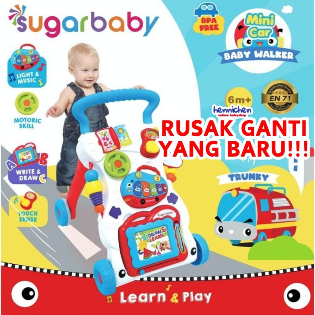 Sugar Baby Circus Walker Mini Car Push Baby / Spacebaby / 2in1 Walker Playmat Baby Walker