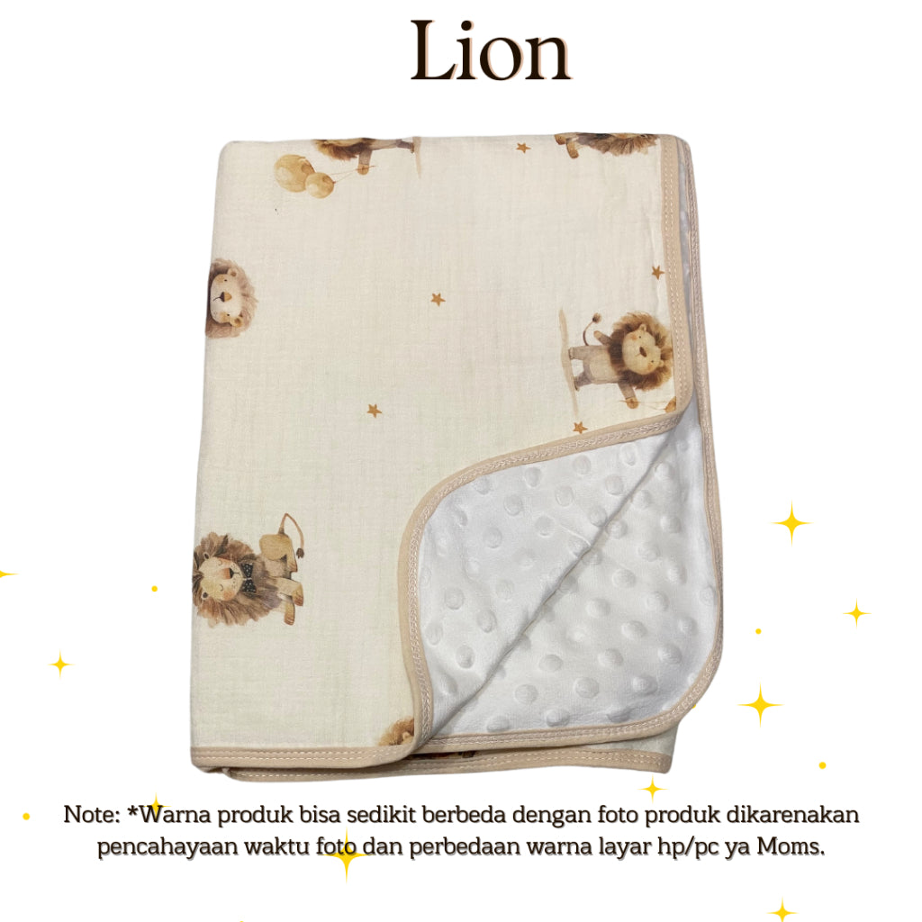 Selimut Bayi Bamboo Bubble 100x110cm / Selimut Bayi Korea Minky Stitches Cotton Dot Muslin Jepang Bamboo / Newborn Infant Baby Cotton Muslin Blanket Baby