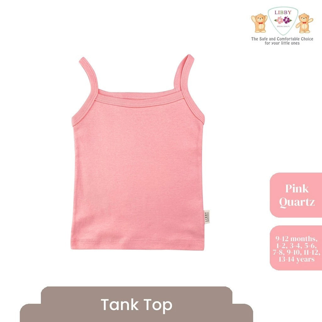 LIBBY Atasan Anak Perempuan Tanktop Polos Usia 9 Bulan - 14 Tahun (1PCS)