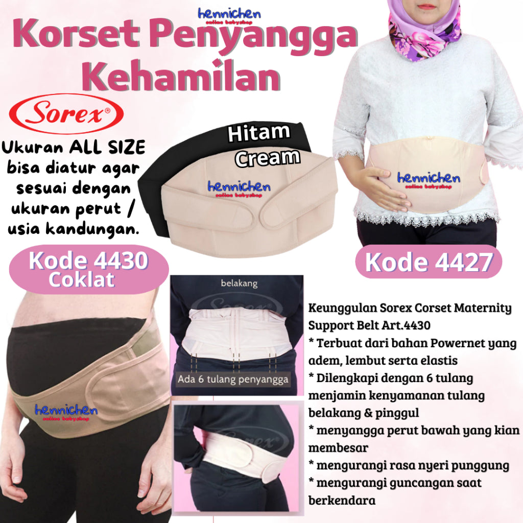 SOREX Korset Penyangga Kehamilan Korset Hamil 4427 Stagen Wanita Ibu Hamil Maternity Support Belt 4427 Anti Gatal / 4430