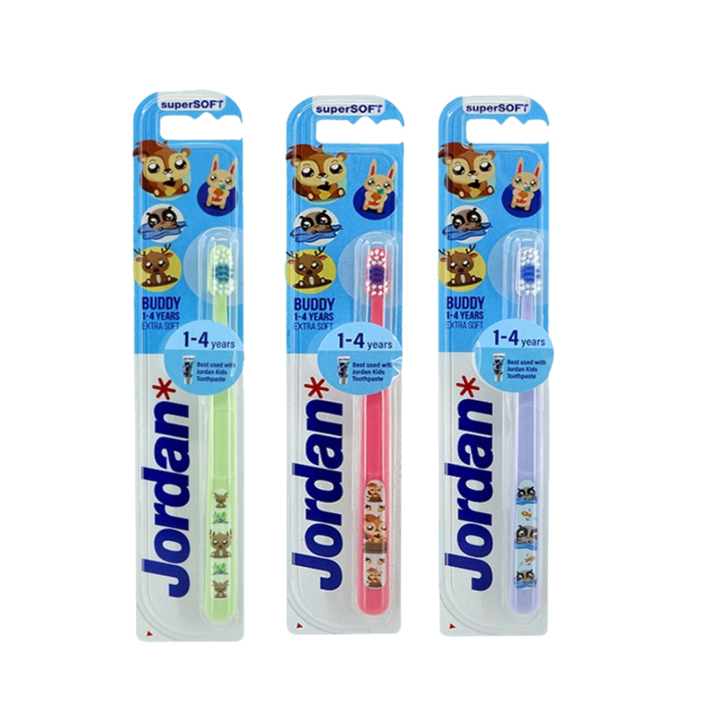 Sikat Gigi Jordan Anak Step 1 / Step 2 / Step 3 / Jordan Toothbrush / Toothpaste / Dewasa / Sikat Gigi Buddy 1-4 Tahun 5-10 Tahun