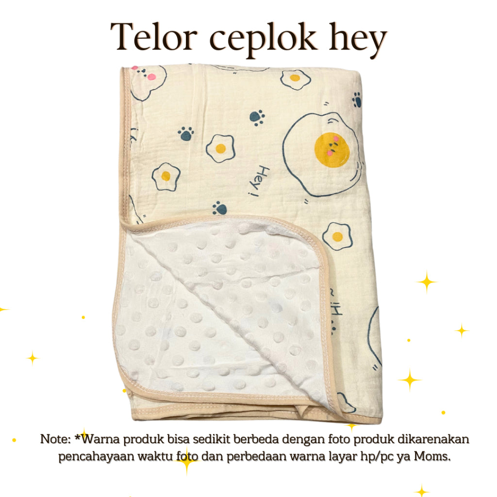 Selimut Bayi Bamboo Bubble 100x110cm / Selimut Bayi Korea Minky Stitches Cotton Dot Muslin Jepang Bamboo / Newborn Infant Baby Cotton Muslin Blanket Baby