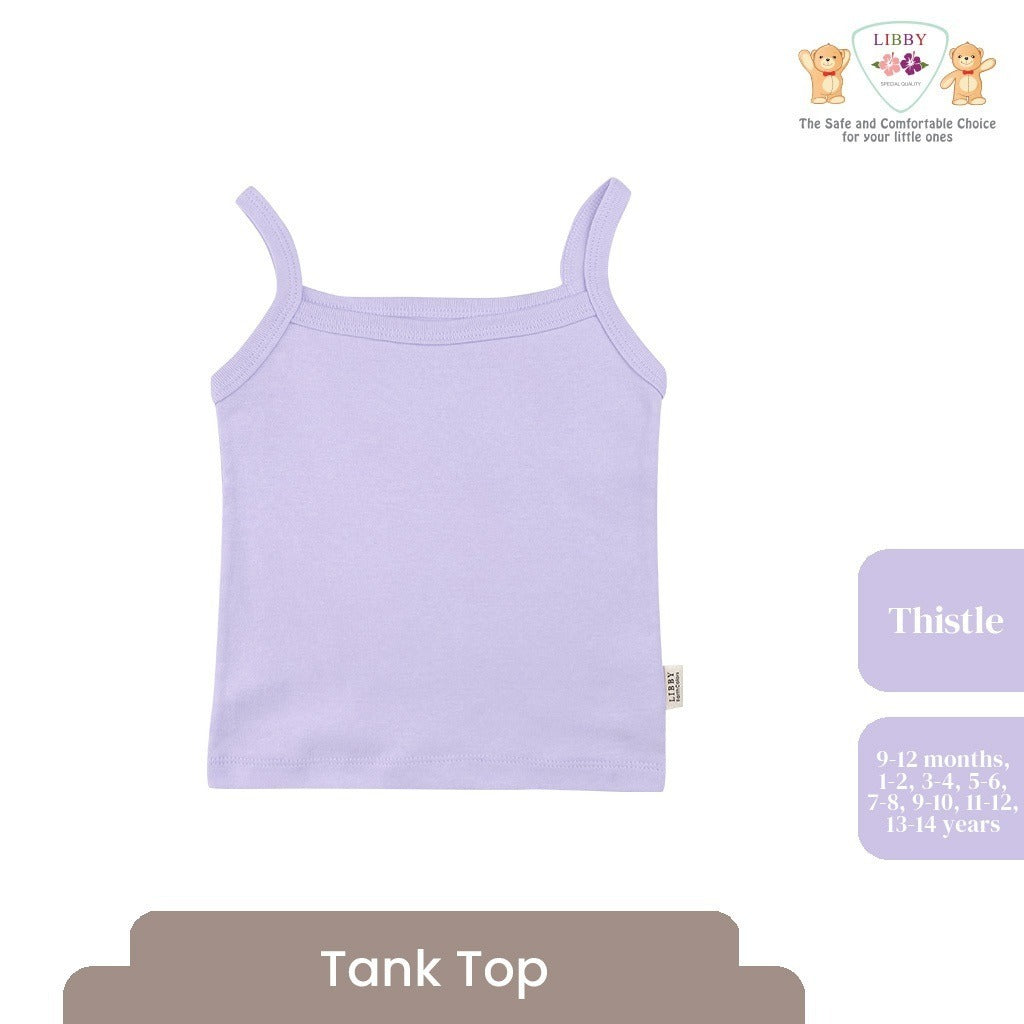 LIBBY Atasan Anak Perempuan Tanktop Polos Usia 9 Bulan - 14 Tahun (1PCS)