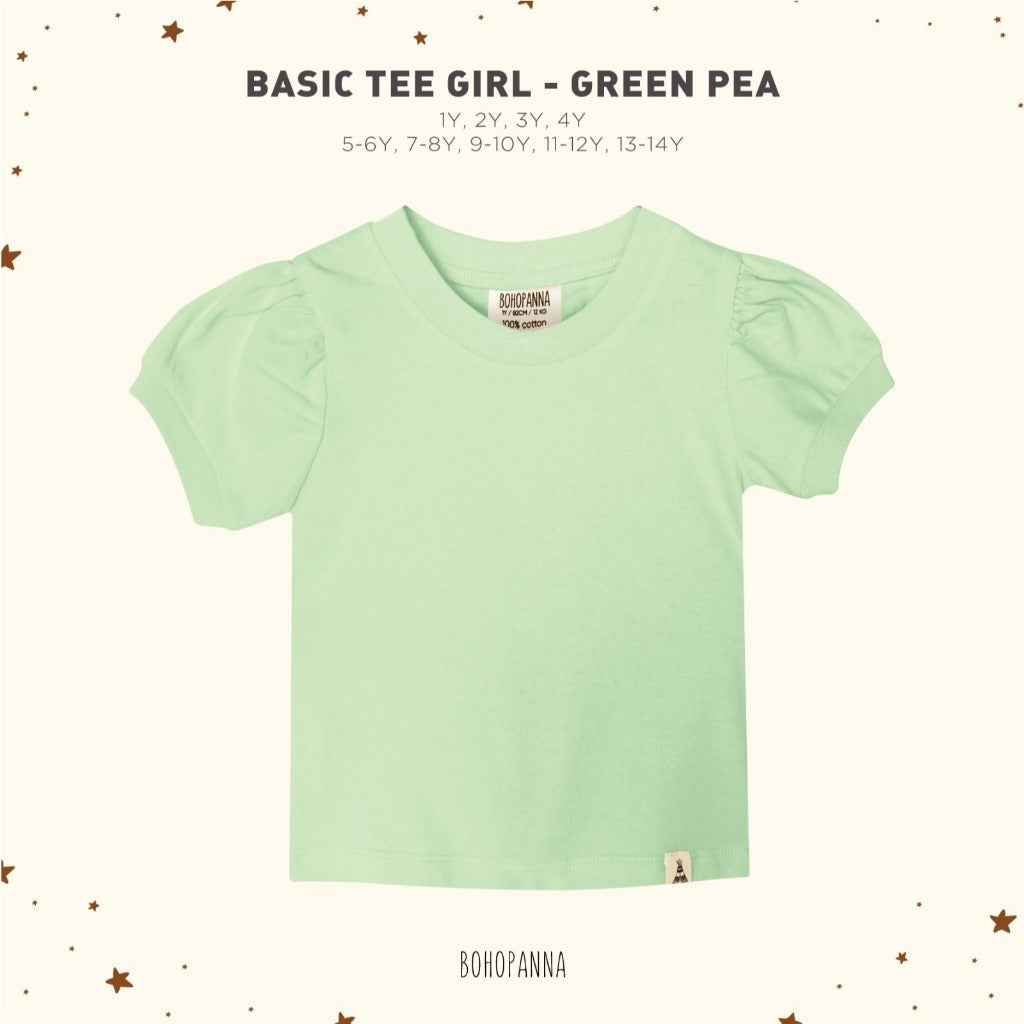 Bohopanna Basic Tee Girl 1-14 Tahun Kaos Puffy Anak Perempuan
