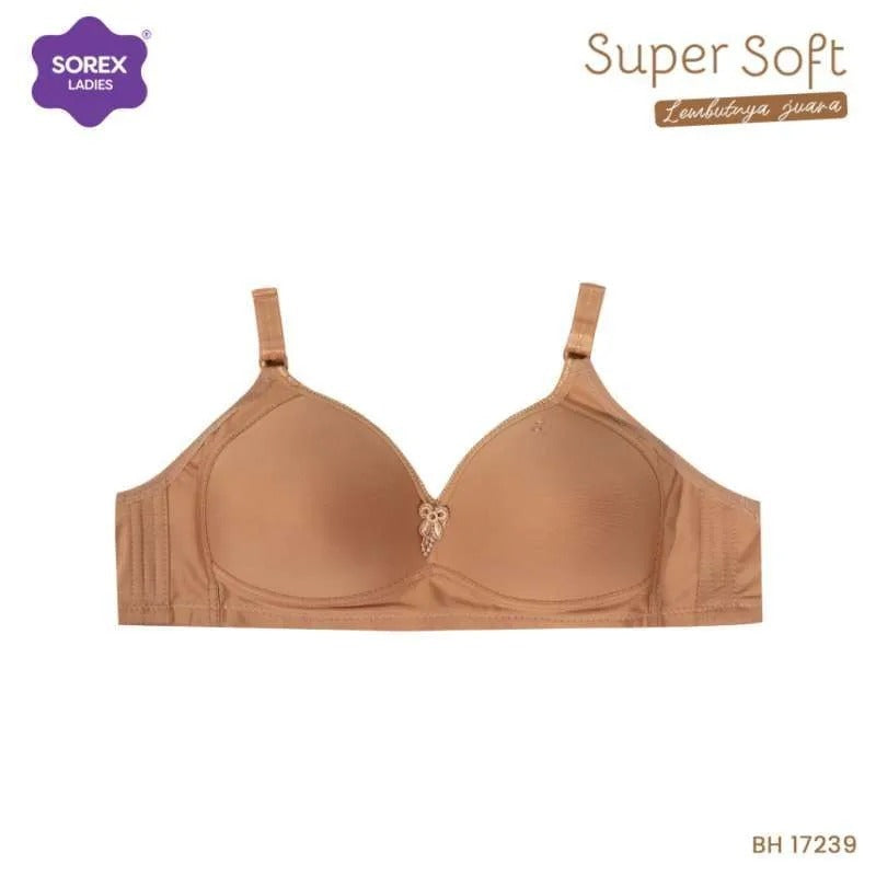 [ PILIH WARNA ] Sorex Bra Tanpa Kawat Super Soft Busa Sedang Setara Cup B BH Harian Simple Polos 17238 / Sorex Bra Tanpa Kawat Super Soft Cup Besar Kait 3 Busa Sedang Basic Harian Nyaman BH 17239