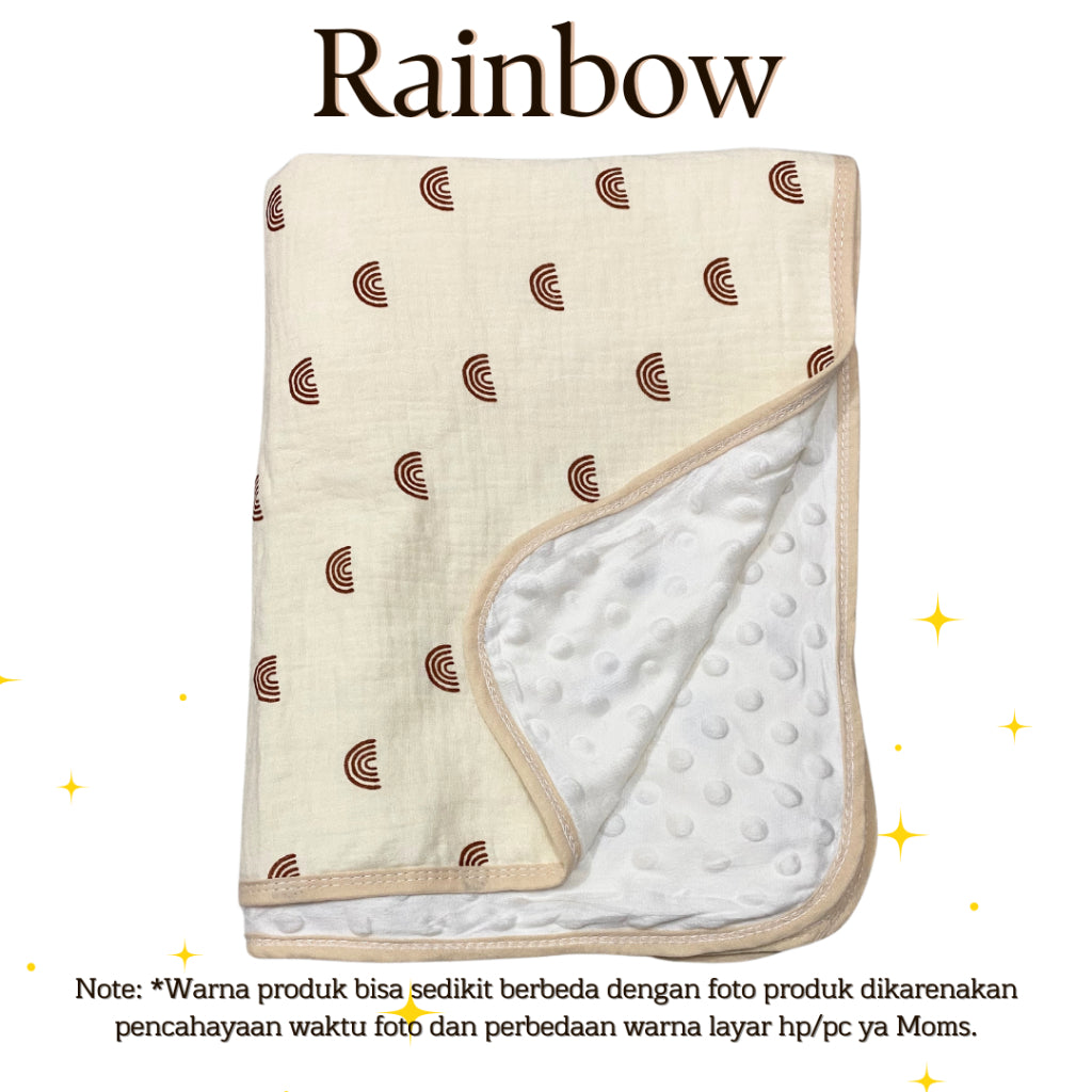 Selimut Bayi Bamboo Bubble 100x110cm / Selimut Bayi Korea Minky Stitches Cotton Dot Muslin Jepang Bamboo / Newborn Infant Baby Cotton Muslin Blanket Baby