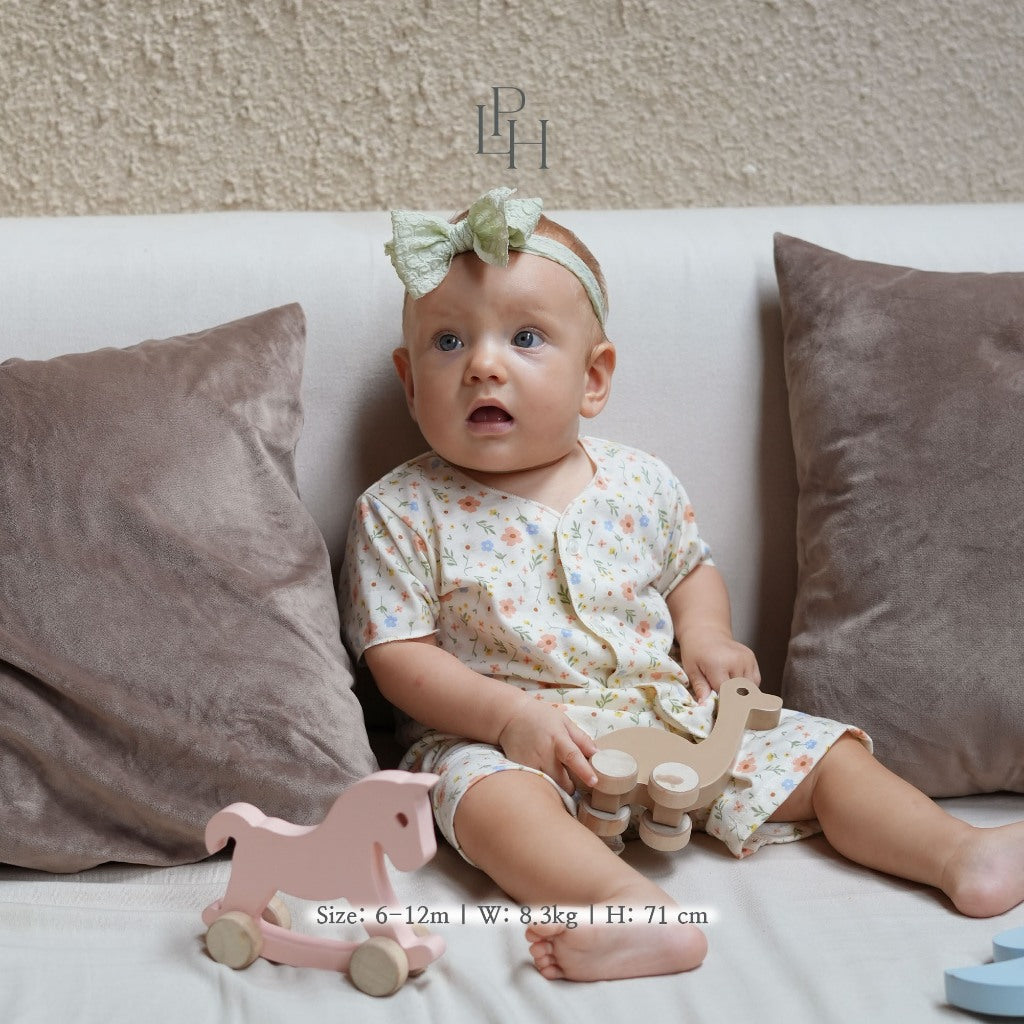 PROMO 6.6 PROMO  LITTLE PALMERHAUS LITTLE WEAR SHOULDER SHORT SLEEVE ANIMALS / CARS / BUTTERFLIES / CIRCUS SEAL / CIRCUS PARADE / CIRCUS HORSE / GAMES RETRO / CINEMA RETRO / MUSIC RETRO SETELAN PIYAMA BAJU BAYI 0-12 BULAN