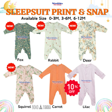 BohoPanna Sleepsuit Print Sleepsuit Bayi 0-1 Year Jumper Anak Katun