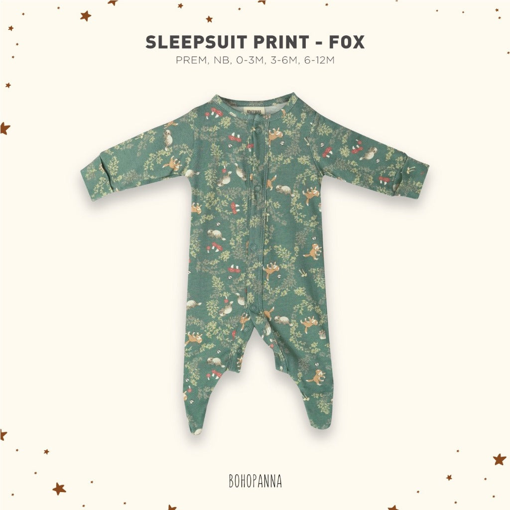 BohoPanna Sleepsuit Print Sleepsuit Bayi 0-1 Year Jumper Anak Katun