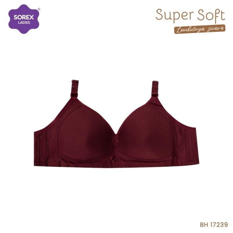 [ PILIH WARNA ] Sorex Bra Tanpa Kawat Super Soft Busa Sedang Setara Cup B BH Harian Simple Polos 17238 / Sorex Bra Tanpa Kawat Super Soft Cup Besar Kait 3 Busa Sedang Basic Harian Nyaman BH 17239