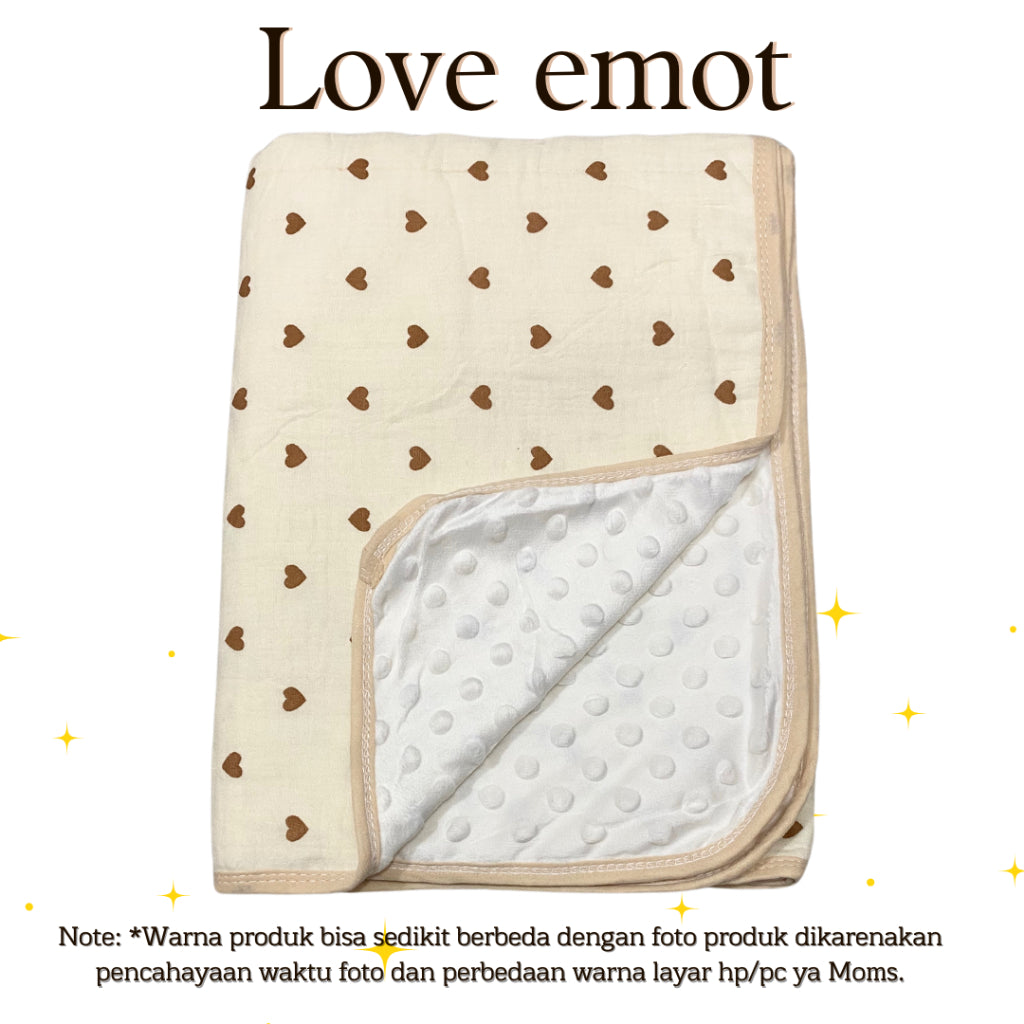 Selimut Bayi Bamboo Bubble 100x110cm / Selimut Bayi Korea Minky Stitches Cotton Dot Muslin Jepang Bamboo / Newborn Infant Baby Cotton Muslin Blanket Baby