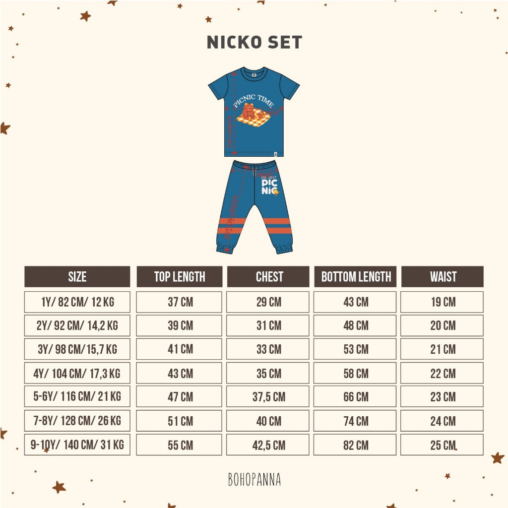 BOHOPANNA NICKO SET / SHORT PAJAMA DINO ANAK SETELAN BAJU ANAK BAJU PENDEK CELANA PANJANG ANAK BOHO BABY 1 - 10 TAHUN PART 2