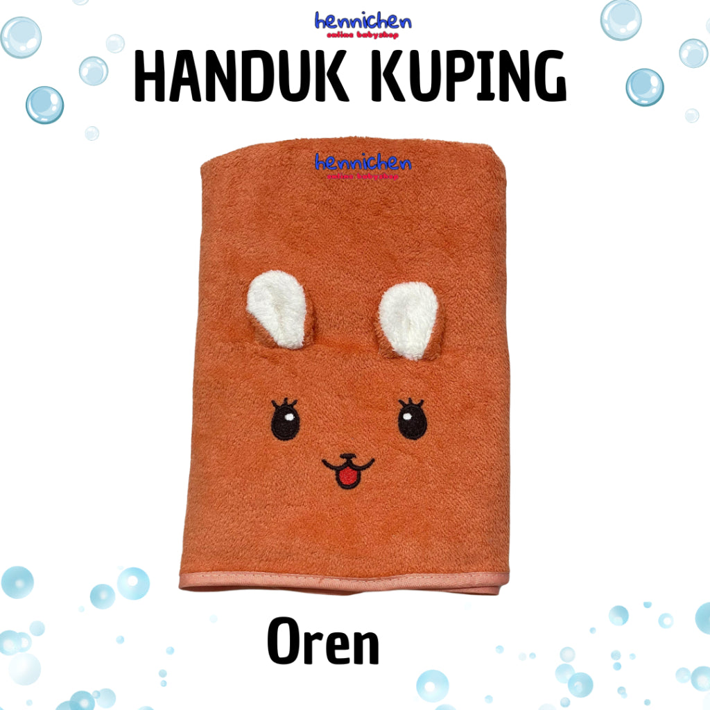 Handuk Mandi Animal 3D  / Kuping Timbul Anak Microfiber 50x100cm Handuk Dewasa Handuk Bayi Lembut Impor