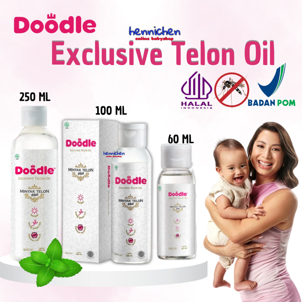 Doodle Exclusive MinyakTelon Doodle Oil 60ml 100ML 250ml TELON DOODLE ROLL ON 10ML TRAVEL SIZE