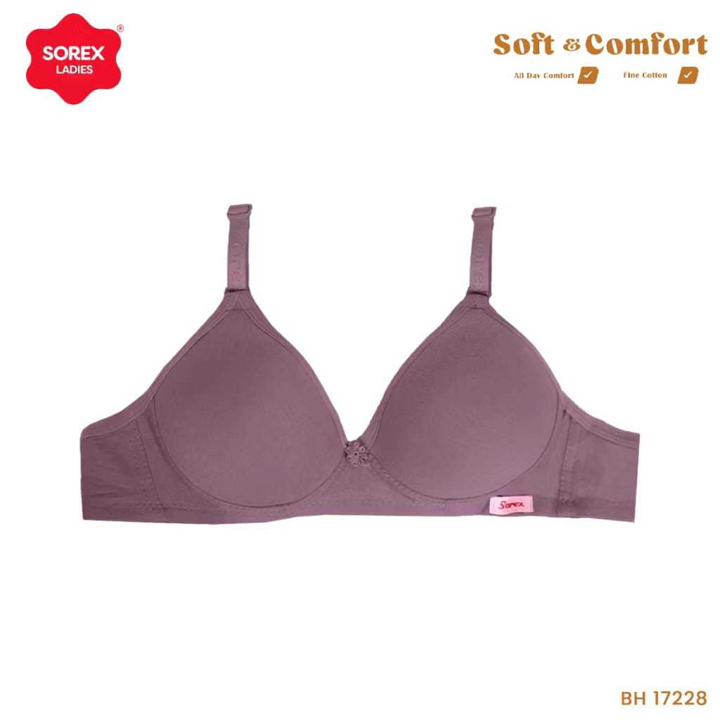 Sorex Bra 34-40 Dengan Busa Tanpa Kawat Kait 2 Setara Cup B BH 17232 17228