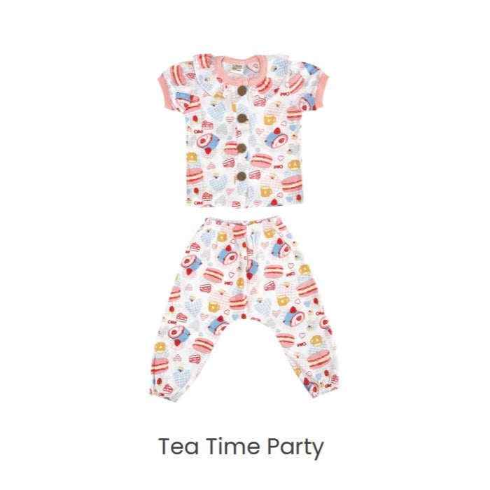 Libby Rocco Girl 0-4 Tahun Setelan Piyama Pendek Panjang Anak Perempuan / Collar Set Girl