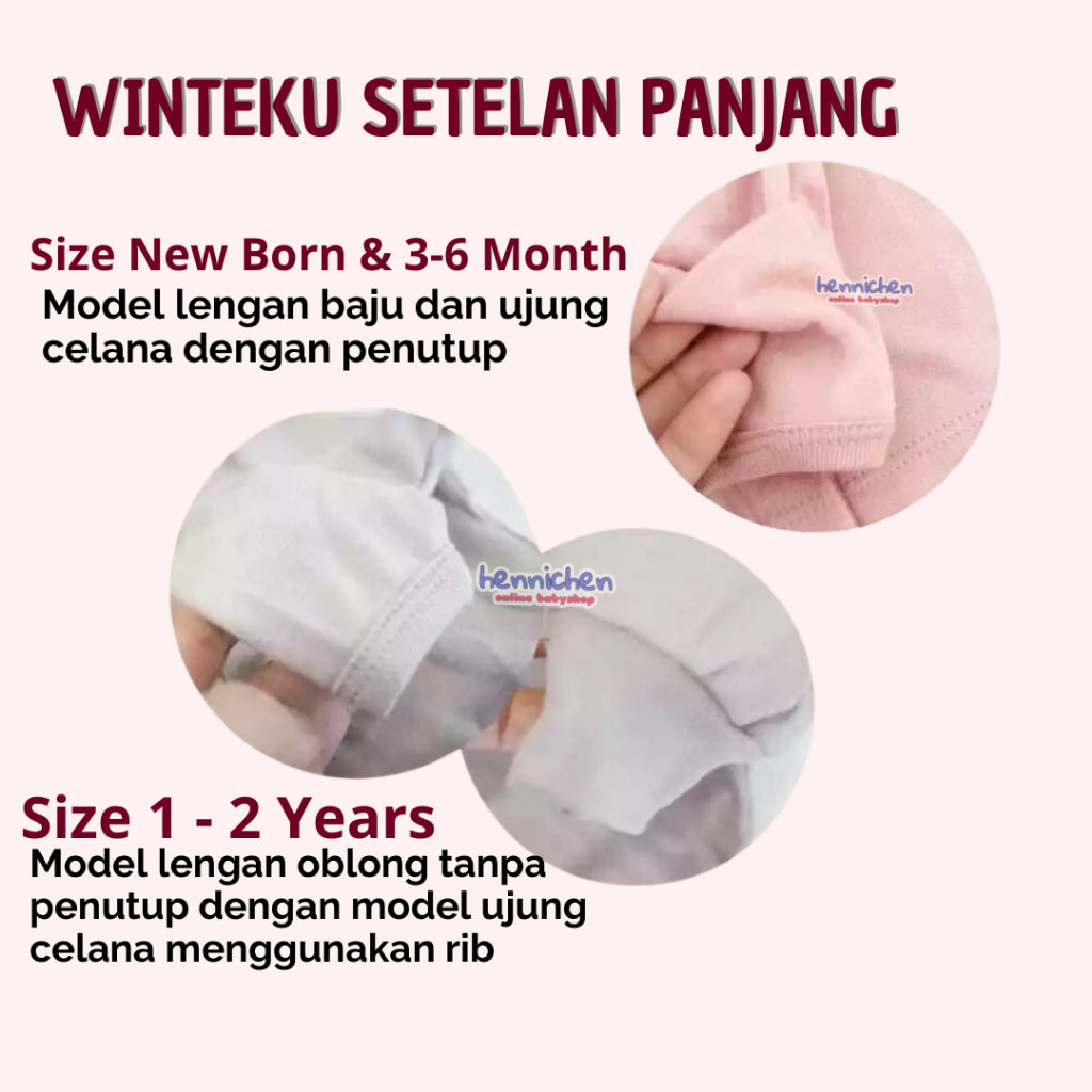 1 PSG SETELAN PIYAMA WINTEKU POLOS SETELAN PENDEK SETELAN PANJANG BAJU BAYI BAJU ANAK