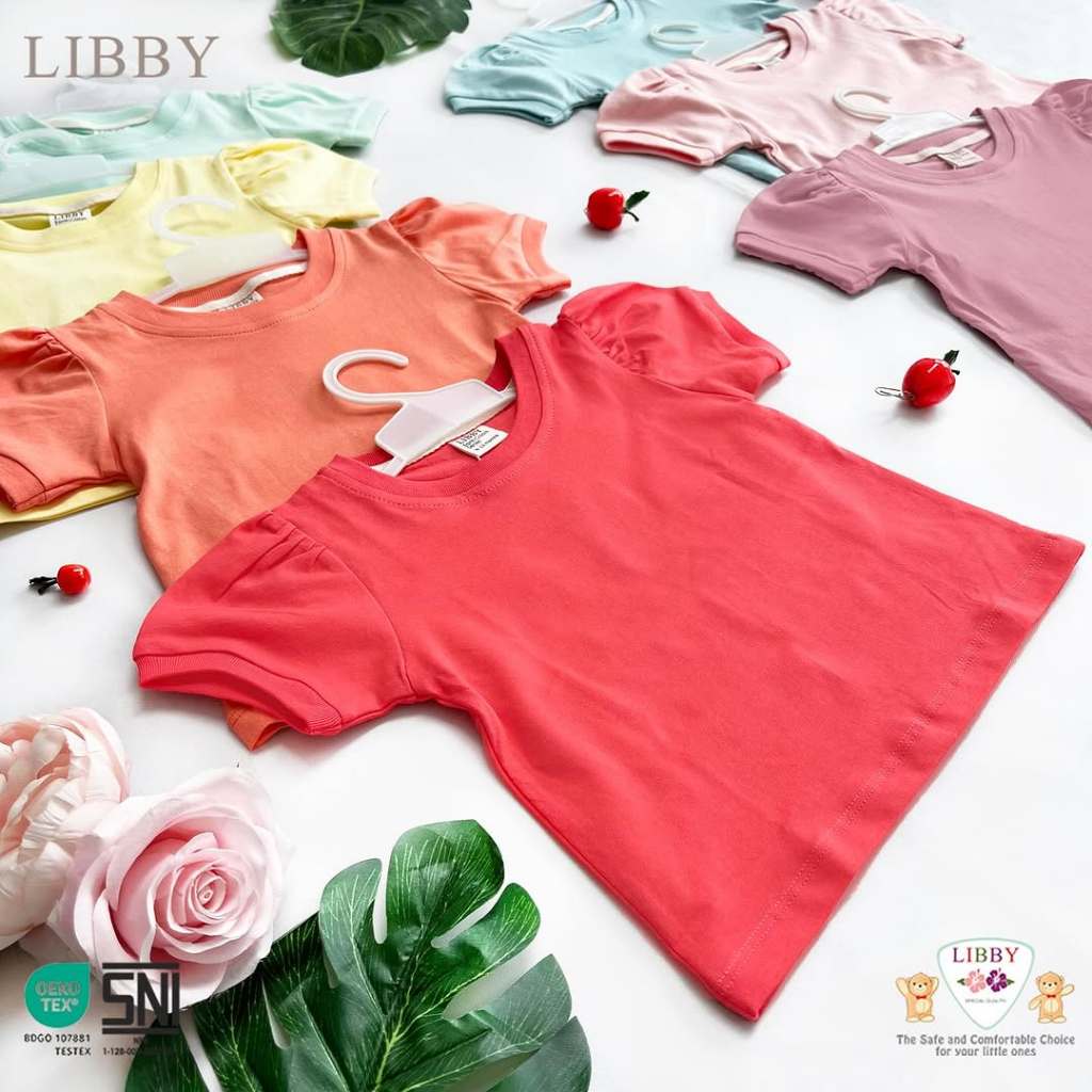 LIBBY BABY BASIC TEE PUFFY ATASAN BAJU KAOS ANAK PEREMPUAN 9 BULAN -14 TAHUN