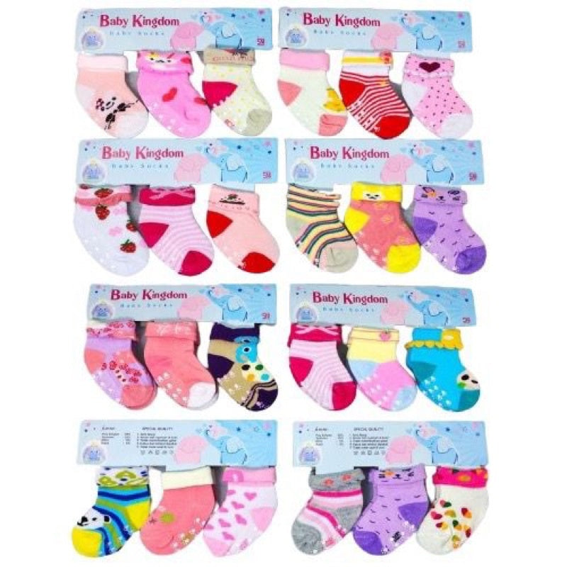 BANYAK MOTIF RANDOM PROMO1.1   MURAH 3 Pcs Kaos Kaki baby WINTEKU newborn size 0-6 Bulan