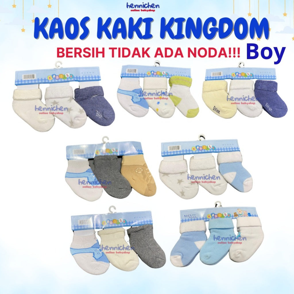 BANYAK MOTIF RANDOM PROMO1.1   MURAH 3 Pcs Kaos Kaki baby WINTEKU newborn size 0-6 Bulan