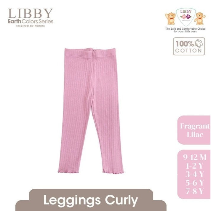 Libby Legging Curly 9 Bln - 8 Tahun Legging Rib Ruffle Girl Anak Perempuan