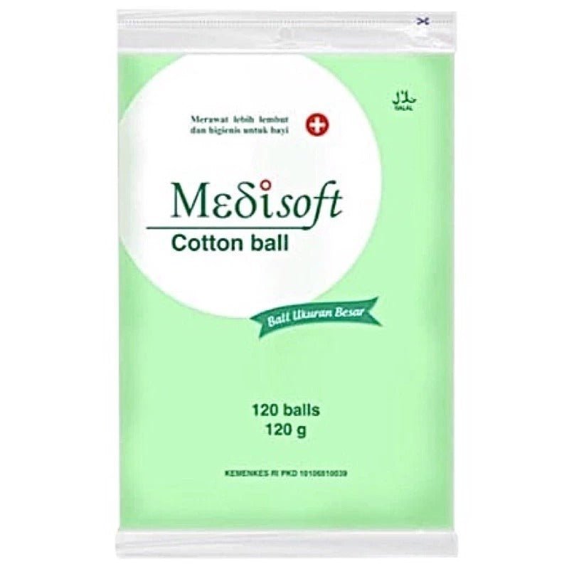Kapas Medisoft Cotton Ball 120 balls Kapas Bola Bayi