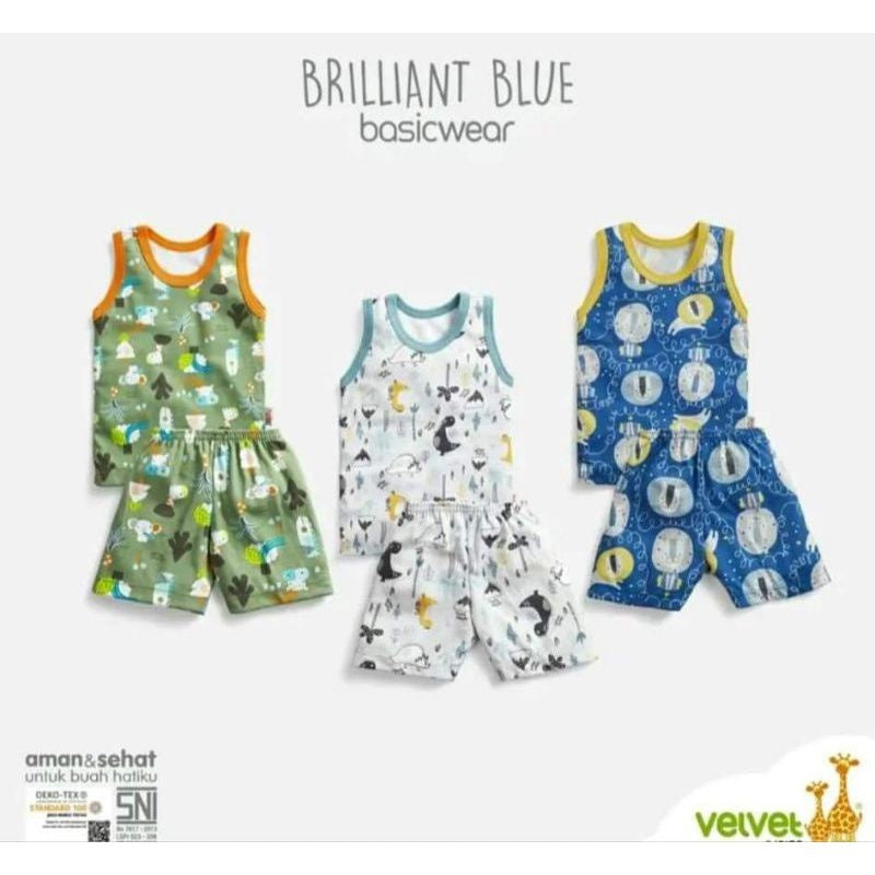 Velvet junior / ARUCHI / MIYO setelan KUTUNG setelan SINGLET GALAPAGOS / SPRING HARMONY /  SPLASHING JOY / EXPEDITION / ENDEARING LION  /  HAPPY DAYS / BLISSFUL BUDDIES  / WARM CUDDLE / DINO BUDDIES baju anak / baju bayi NB SML XL XXL SNI