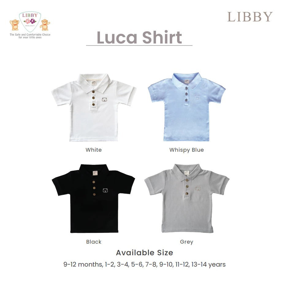 LIBBY BABY LUCA SHIRT ATASAN BAJU KERAH ANAK LAKI-LAKI 9 BULAN - 14 TAHUN