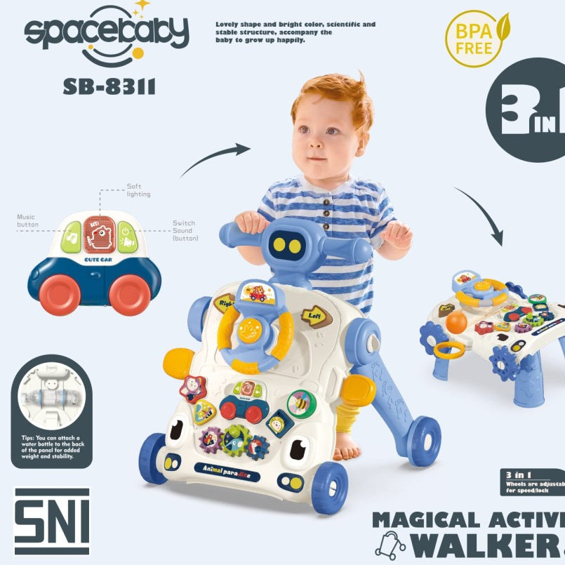 Sugar Baby Circus Walker Mini Car Push Baby / Spacebaby / 2in1 Walker Playmat Baby Walker