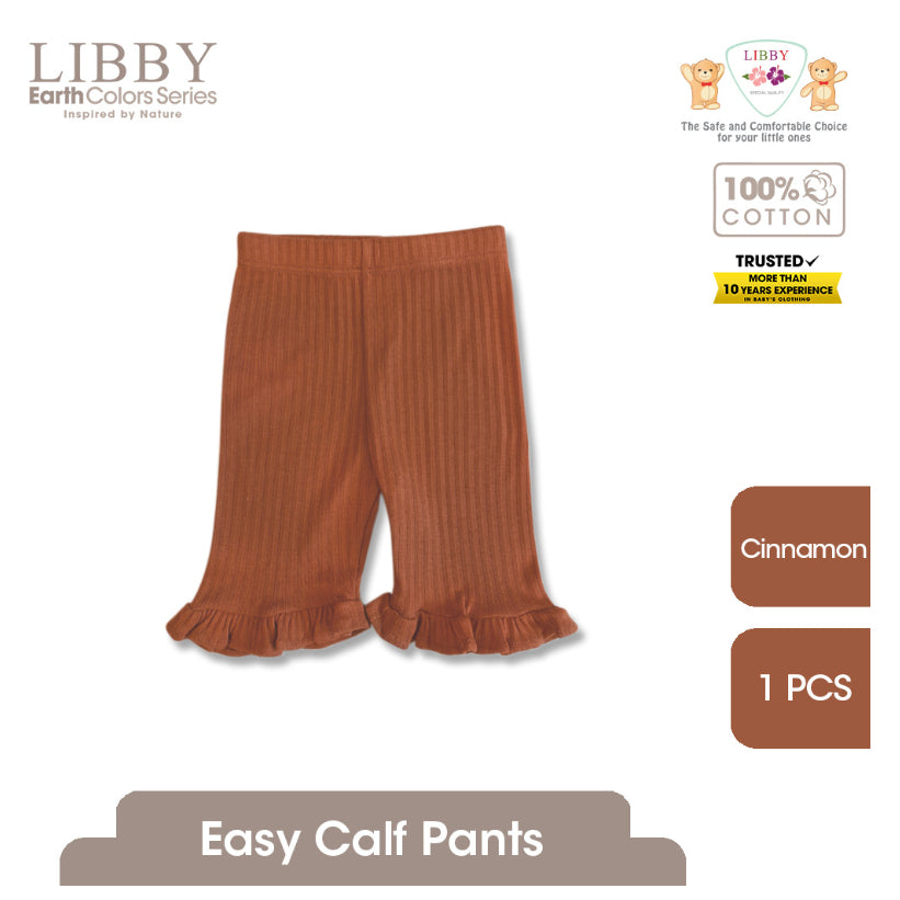 Libby 0-14 Tahun Celana 7/8 Rib Renda Anak Perempuan Easy Calf Pants