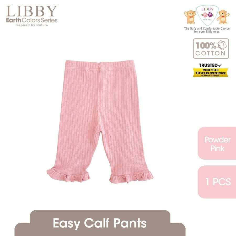Libby 0-14 Tahun Celana 7/8 Rib Renda Anak Perempuan Easy Calf Pants