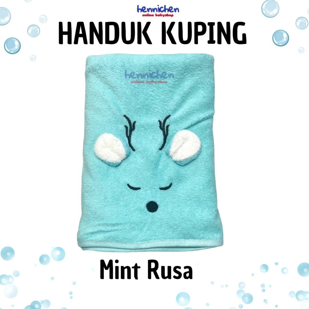 Handuk Mandi Animal 3D  / Kuping Timbul Anak Microfiber 50x100cm Handuk Dewasa Handuk Bayi Lembut Impor