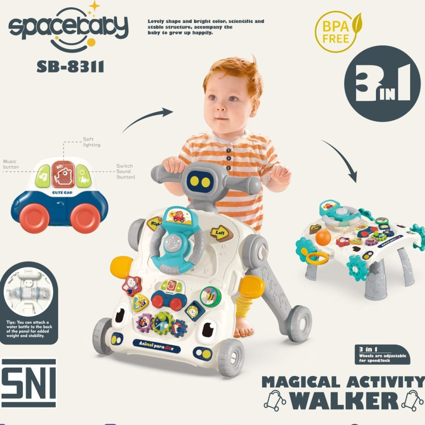 Sugar Baby Circus Walker Mini Car Push Baby / Spacebaby / 2in1 Walker Playmat Baby Walker