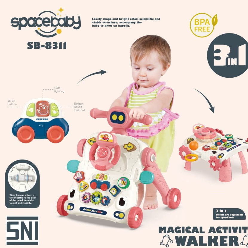 Sugar Baby Circus Walker Mini Car Push Baby / Spacebaby / 2in1 Walker Playmat Baby Walker