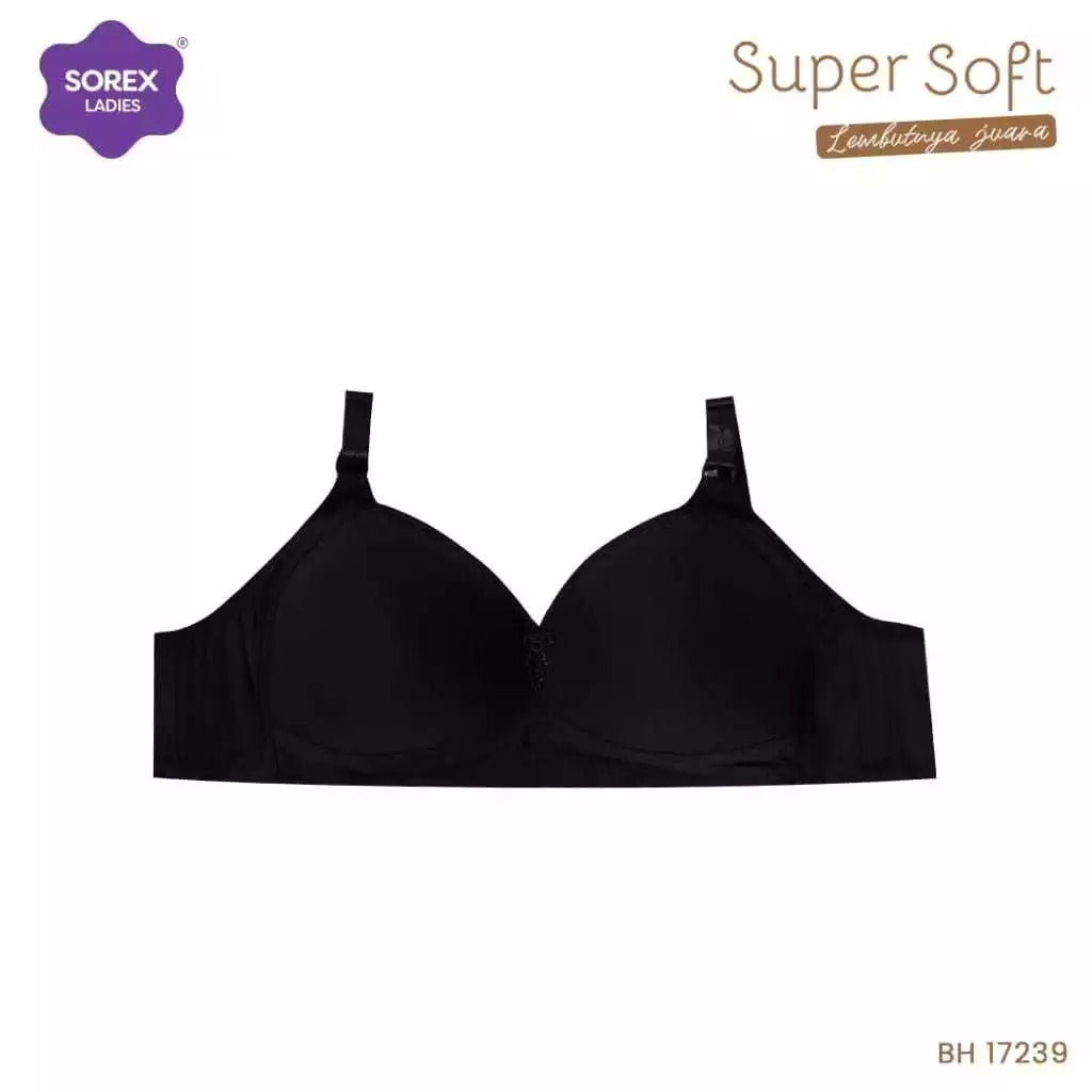 [ PILIH WARNA ] Sorex Bra Tanpa Kawat Super Soft Busa Sedang Setara Cup B BH Harian Simple Polos 17238 / Sorex Bra Tanpa Kawat Super Soft Cup Besar Kait 3 Busa Sedang Basic Harian Nyaman BH 17239