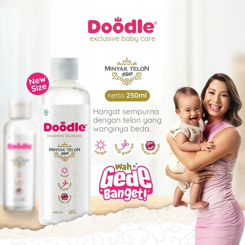 Doodle Exclusive MinyakTelon Doodle Oil 60ml 100ML 250ml TELON DOODLE ROLL ON 10ML TRAVEL SIZE