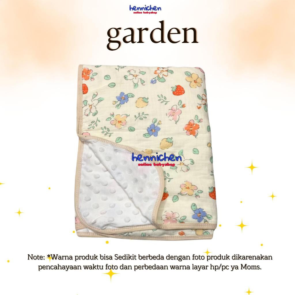 Selimut Bayi Bamboo Bubble 100x110cm / Selimut Bayi Korea Minky Stitches Cotton Dot Muslin Jepang Bamboo / Newborn Infant Baby Cotton Muslin Blanket Baby
