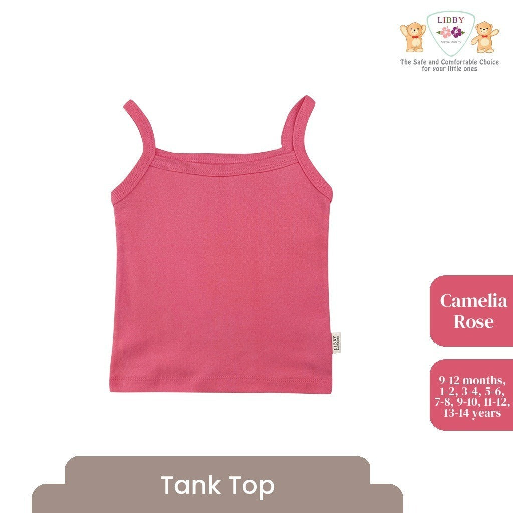 LIBBY Atasan Anak Perempuan Tanktop Polos Usia 9 Bulan - 14 Tahun (1PCS)