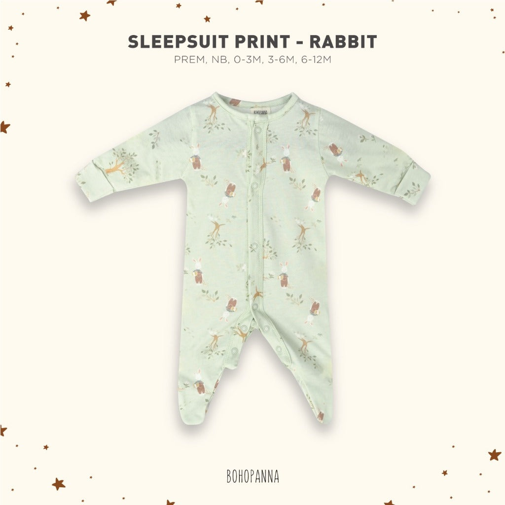 BohoPanna Sleepsuit Print Sleepsuit Bayi 0-1 Year Jumper Anak Katun
