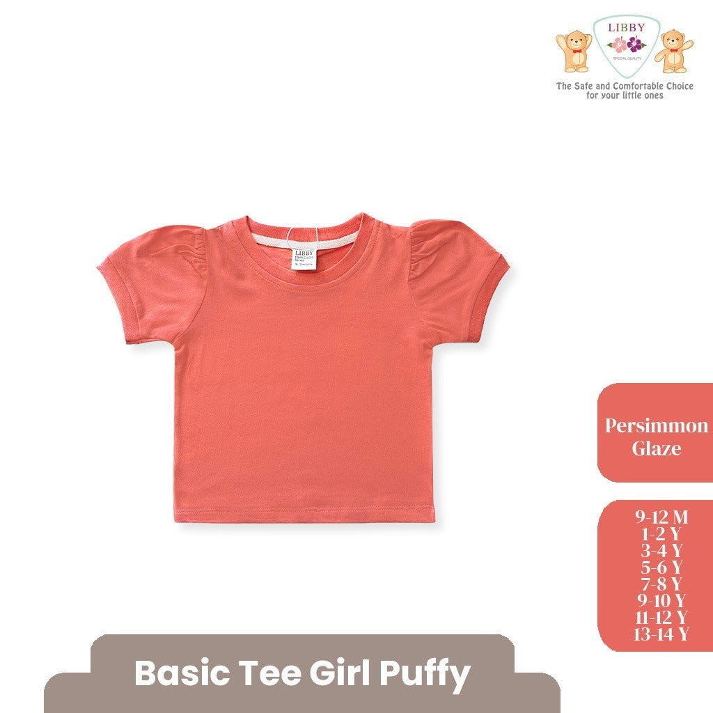 LIBBY BABY BASIC TEE PUFFY ATASAN BAJU KAOS ANAK PEREMPUAN 9 BULAN -14 TAHUN