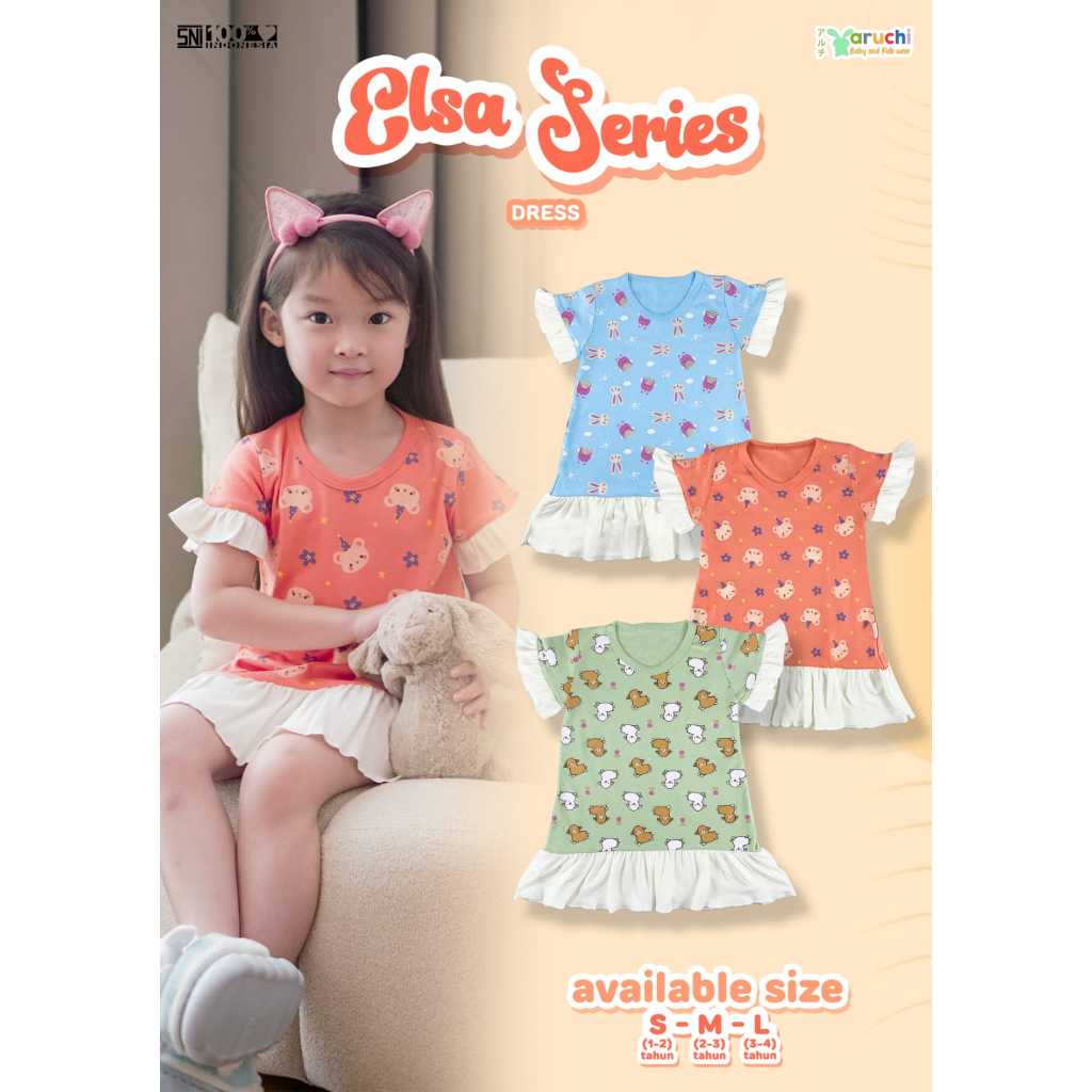 Aruchi Dress Elsa Series / Dress Anak Perempuan Fashion Anak Perempuan 1-4 Tahun