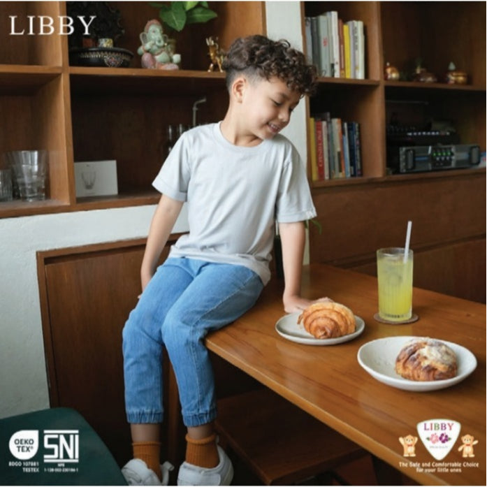 Libby 9 Bulan - 14 Tahun Kiddo Jogger Jeans / Celana Panjang Jogger Denim Anak Unisex