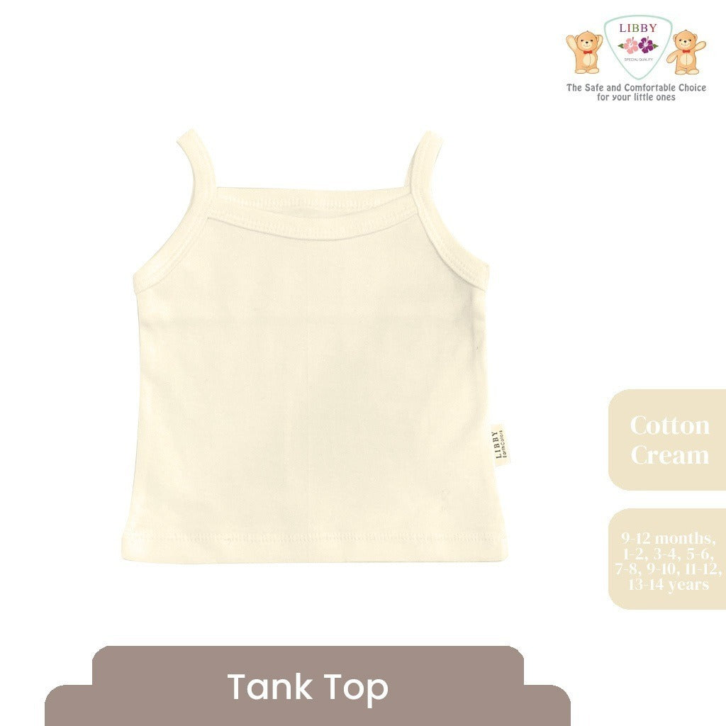 LIBBY Atasan Anak Perempuan Tanktop Polos Usia 9 Bulan - 14 Tahun (1PCS)