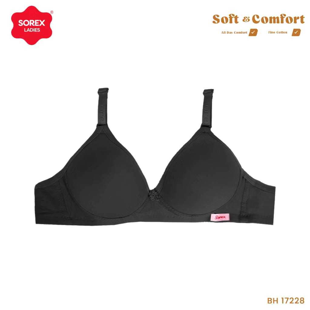 Sorex Bra 34-40 Dengan Busa Tanpa Kawat Kait 2 Setara Cup B BH 17232 17228
