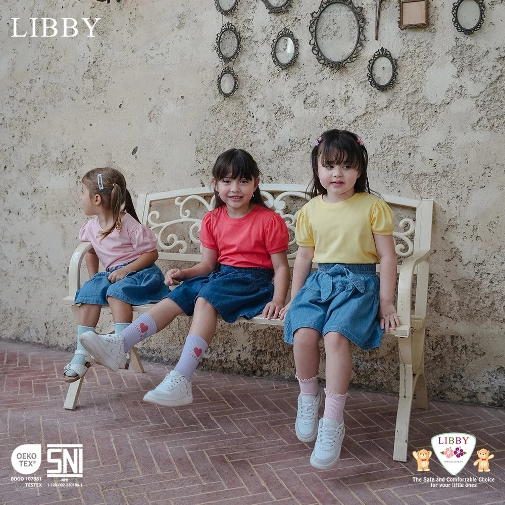 LIBBY BABY BASIC TEE PUFFY ATASAN BAJU KAOS ANAK PEREMPUAN 9 BULAN -14 TAHUN