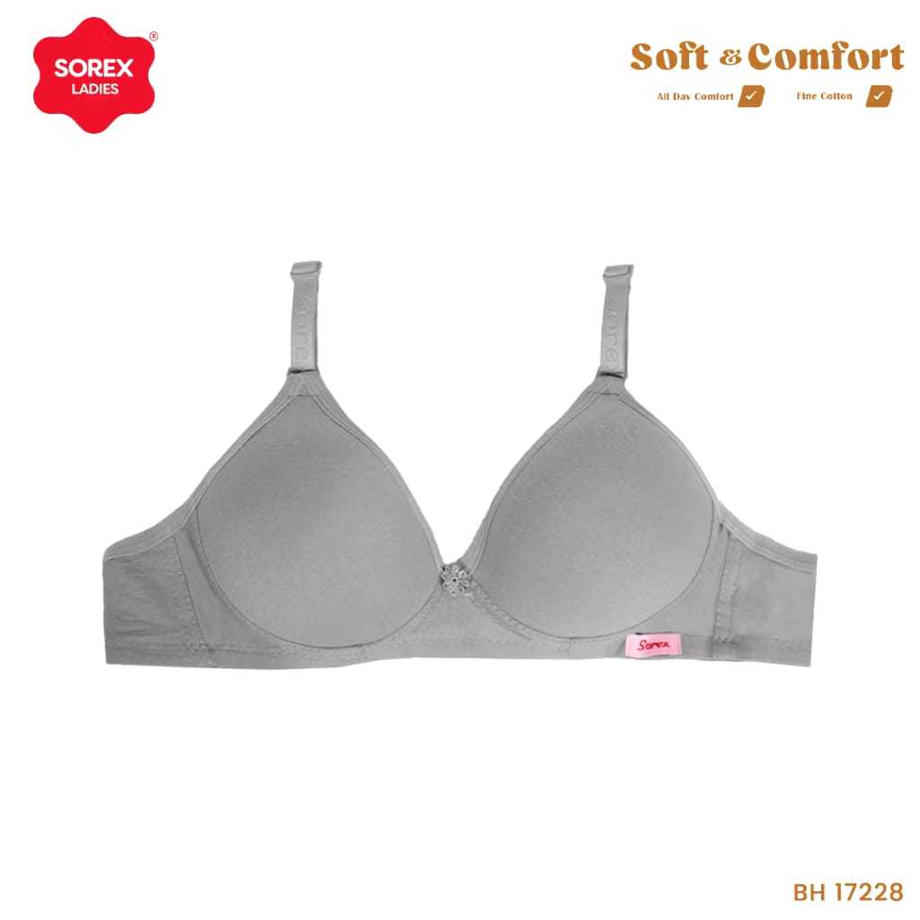 Sorex Bra 34-40 Dengan Busa Tanpa Kawat Kait 2 Setara Cup B BH 17232 17228