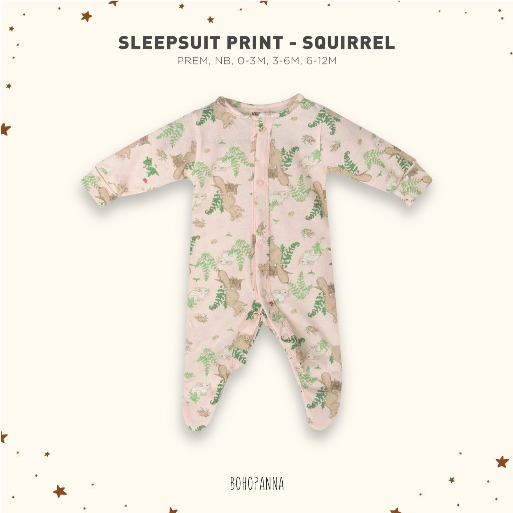 BohoPanna Sleepsuit Print Sleepsuit Bayi 0-1 Year Jumper Anak Katun
