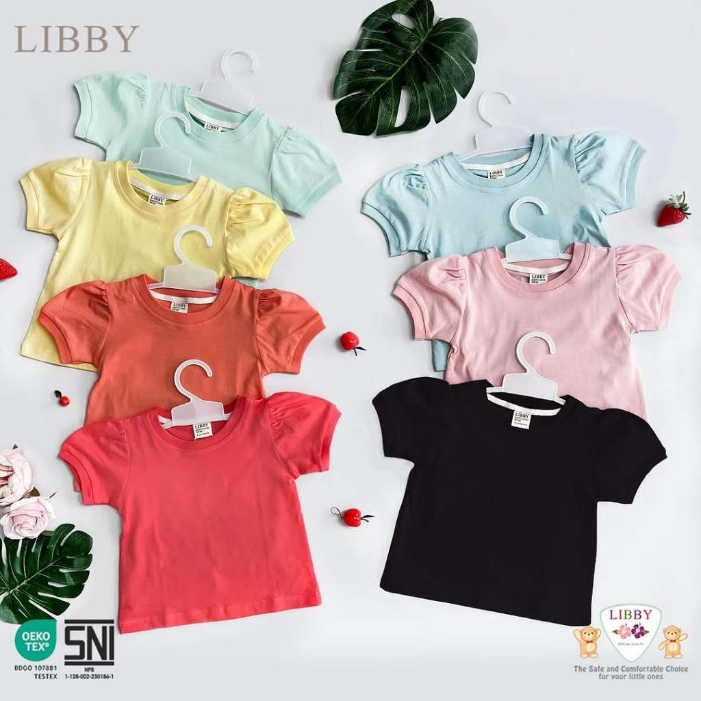 LIBBY BABY BASIC TEE PUFFY ATASAN BAJU KAOS ANAK PEREMPUAN 9 BULAN -14 TAHUN